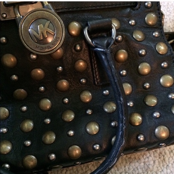 Black Studded MK Purse - Picture 3 of 4